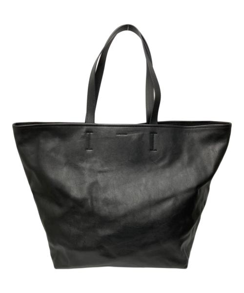 DINAMICA（ディナミカ）DINAMICA (ディナミカ) ウォッシュドベジタブルタンニングレザー トートバッグ ブラック 未使用品の古着・服飾アイテム