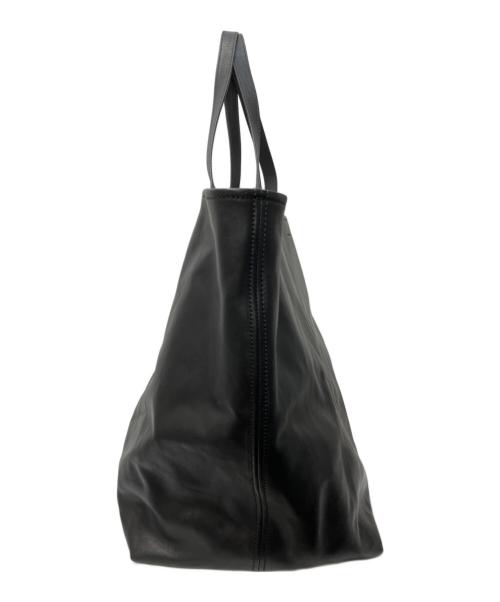 DINAMICA（ディナミカ）DINAMICA (ディナミカ) ウォッシュドベジタブルタンニングレザー トートバッグ ブラック 未使用品の古着・服飾アイテム