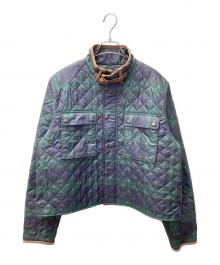 POLO RALPH LAUREN（ポロ・ラルフローレン）の古着「キルティングチェックジャケット」｜グリーン×ネイビー