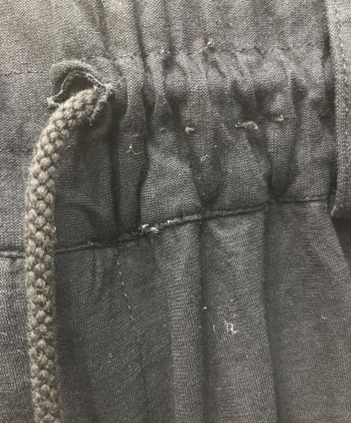 YOHJI YAMAMOTO（ヨウジヤマモト）YOHJI YAMAMOTO (ヨウジヤマモト) 強撚天竺ボックスプリーツパンツ ブラック サイズ:３の古着・服飾アイテム