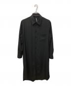 GROUND Yグラウンドワイ）の古着「Long Dress Shirt/ロングドレスシャツ」｜ブラック