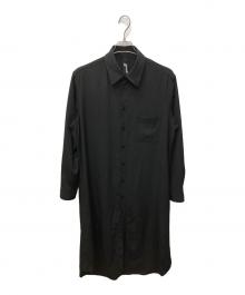 GROUND Y（グラウンドワイ）の古着「Long Dress Shirt/ロングドレスシャツ」｜ブラック