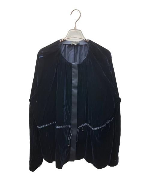 GIORGIO ARMANI（ジョルジオアルマーニ）GIORGIO ARMANI (ジョルジオアルマーニ) ベロアドロストジャケット ネイビー サイズ:50の古着・服飾アイテム