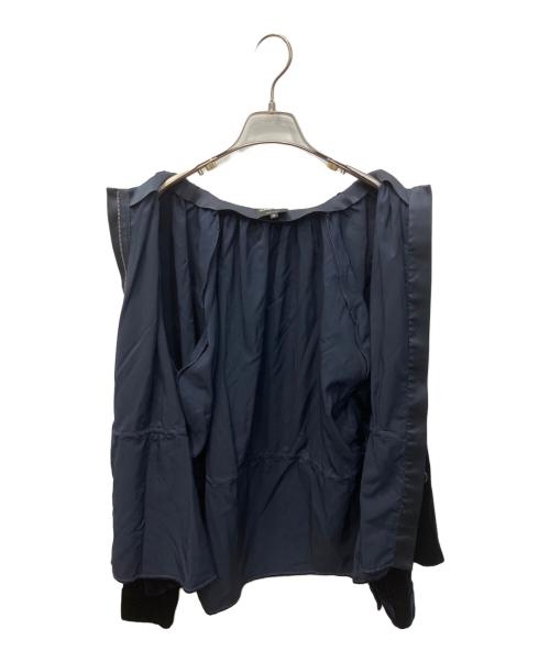 GIORGIO ARMANI（ジョルジオアルマーニ）GIORGIO ARMANI (ジョルジオアルマーニ) ベロアドロストジャケット ネイビー サイズ:50の古着・服飾アイテム