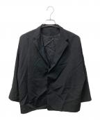 Y'sワイズ）の古着「W/GABARDINE OVERSIZED TAILORED JKT　「ウールギャバジン オーバーサイズ テーラードジャケット」」｜ブラック