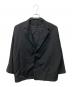 Y's（ワイズ）の古着「W/GABARDINE OVERSIZED TAILORED JKT　「ウールギャバジン オーバーサイズ テーラードジャケット」」｜ブラック