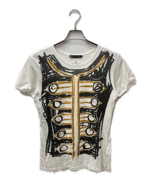 Vivienne Westwood ANGLOMANIA（ヴィヴィアンウエストウッドアングロマニア）VIVIENNE WESTWOOD ANGLOMANIA (ヴィヴィアンウエストウッドアングロマニア) LEE (リー) グラフィックプリントTシャツ ホワイト サイズ:Lの古着・服飾アイテム