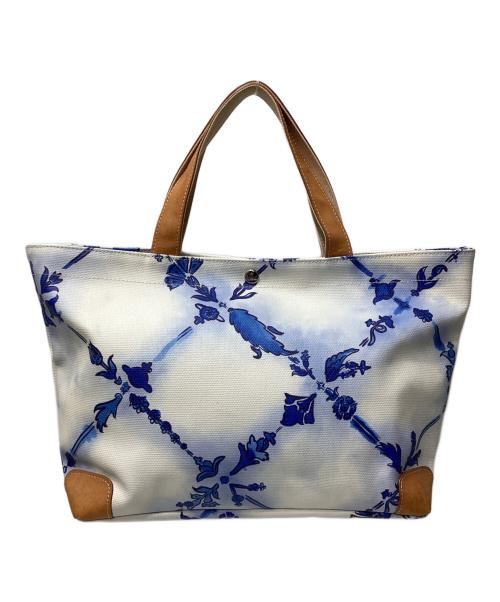 Vivienne Westwood（ヴィヴィアンウエストウッド）Vivienne Westwood (ヴィヴィアンウエストウッド) バードプリントグラデーショントートバッグ ブルーの古着・服飾アイテム