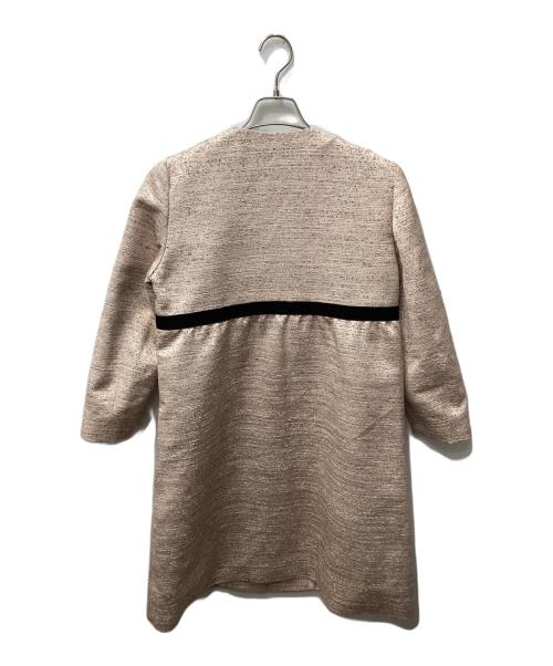 MAX&Co.（マックスアンドコー）MAX&Co. (マックスアンドコー) ジャガードノーカラーコート ピンク サイズ:38の古着・服飾アイテム