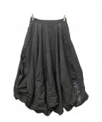 Y-3ワイスリー）の古着「GRADIENT 3 STRIPES NYLON BALOON SKIRT　（グラデーション 3ストライプス ナイロン バルーン スカート）」｜ブラック