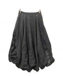 Y-3（ワイスリー）の古着「GRADIENT 3 STRIPES NYLON BALOON SKIRT　（グラデーション 3ストライプス ナイロン バルーン スカート）」｜ブラック