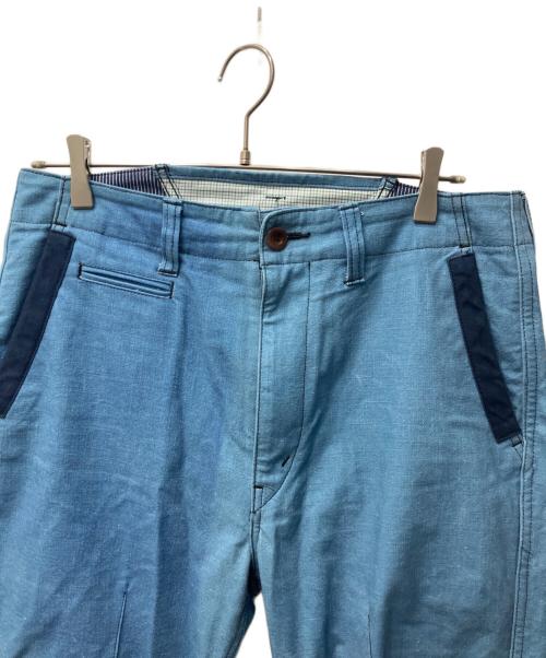 COMME des GARCONS JUNYA WATANABE MAN（コム デ ギャルソン ジュンヤ ワタナベ マン）COMME des GARCONS JUNYA WATANABE MAN (コム デ ギャルソン ジュンヤ ワタナベ マン) シンチバックコットンパンツ ブルー サイズ:Ｓの古着・服飾アイテム