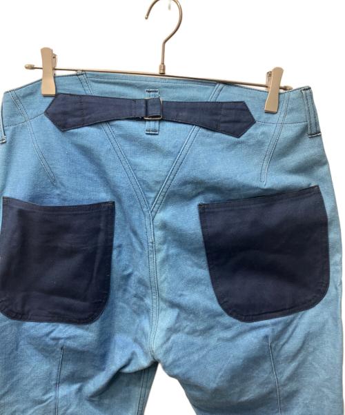 COMME des GARCONS JUNYA WATANABE MAN（コム デ ギャルソン ジュンヤ ワタナベ マン）COMME des GARCONS JUNYA WATANABE MAN (コム デ ギャルソン ジュンヤ ワタナベ マン) シンチバックコットンパンツ ブルー サイズ:Ｓの古着・服飾アイテム