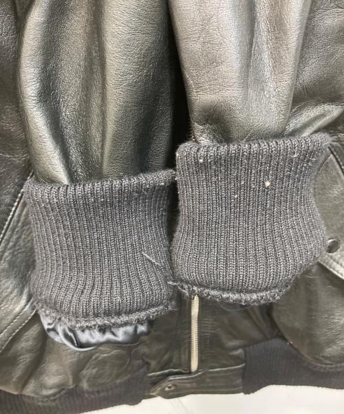 DOLCE & GABBANA（ドルチェ＆ガッバーナ）DOLCE & GABBANA (ドルチェ＆ガッバーナ) ラムスキンレザーボンバージャケット ブラック サイズ:46の古着・服飾アイテム