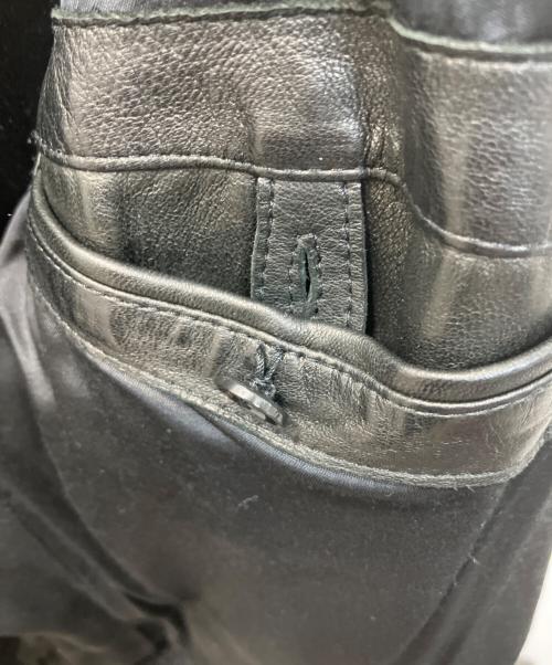 DOLCE & GABBANA（ドルチェ＆ガッバーナ）DOLCE & GABBANA (ドルチェ＆ガッバーナ) ラムスキンレザーボンバージャケット ブラック サイズ:46の古着・服飾アイテム