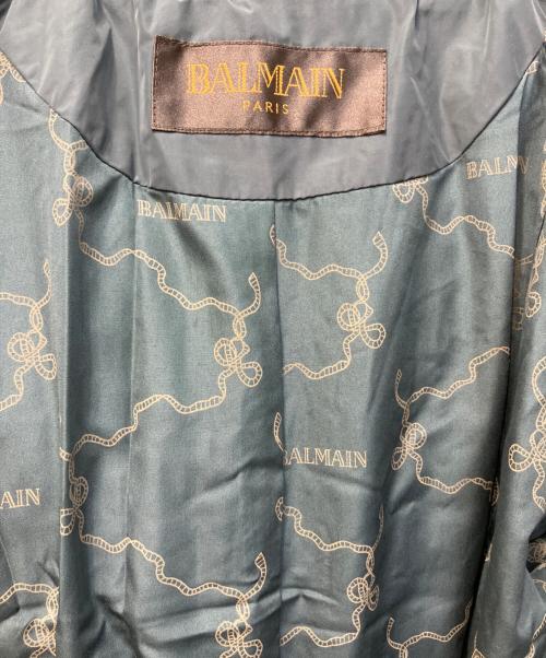 BALMAIN（バルマン）BALMAIN (バルマン) ブルーフォックスファーキルティングダウンコート グレー サイズ:Lの古着・服飾アイテム