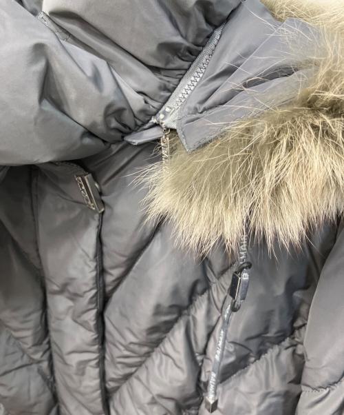 BALMAIN（バルマン）BALMAIN (バルマン) ブルーフォックスファーキルティングダウンコート グレー サイズ:Lの古着・服飾アイテム