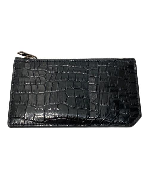 Saint Laurent Paris（サンローランパリ）Saint Laurent Paris (サンローランパリ) 型押しフラグメントケース ブラックの古着・服飾アイテム