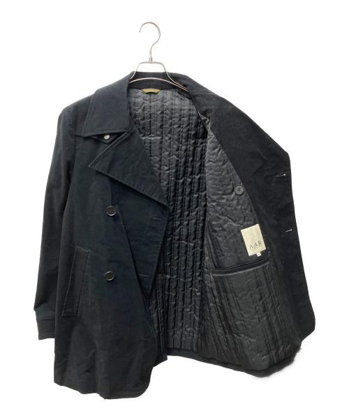 A.A.R（アール）A.A.R (アール) Pコート ブラック サイズ:Mの古着・服飾アイテム