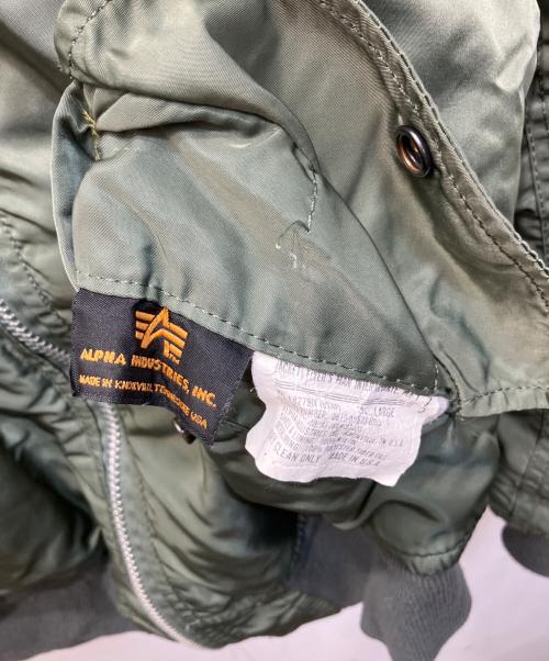 ALPHA（アルファ）ALPHA (アルファ) 90's MA-1ジャケット カーキ サイズ:Lの古着・服飾アイテム