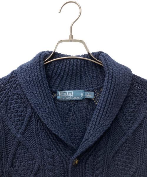 POLO RALPH LAUREN（ポロ・ラルフローレン）POLO RALPH LAUREN (ポロ・ラルフローレン) ショールカラーカーディガン ネイビー サイズ:Ｓの古着・服飾アイテム