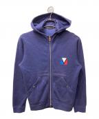 LOUIS VUITTONルイ ヴィトン）の古着「カシミヤ×コットンジップパーカー」｜ネイビー