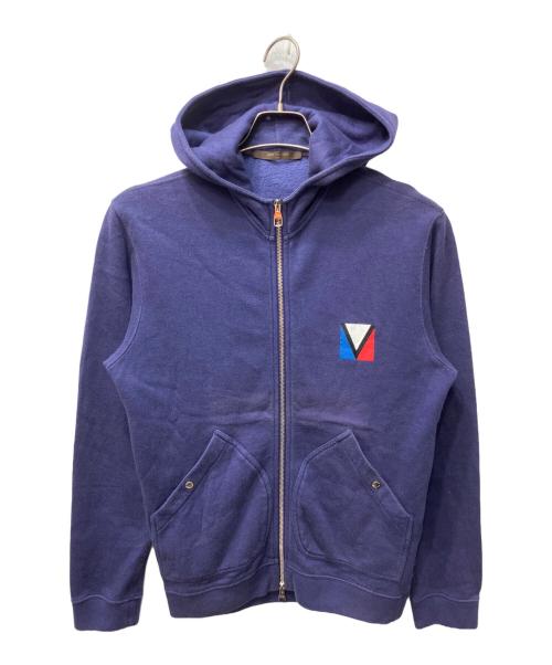 LOUIS VUITTON（ルイ ヴィトン）LOUIS VUITTON (ルイ ヴィトン) カシミヤ×コットンジップパーカー ネイビー サイズ:XSの古着・服飾アイテム
