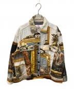 Vivienne Westwood RED LABELヴィヴィアンウエストウッドレッドレーベル）の古着「WALLACE COLLECTION /ウォレスコレクション アートプリントデニムジャケット」｜ベージュ