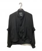 s'yteサイト）の古着「Black Zip-Up Loose-Fit Jacket/ブラックジップアップルーズフィットジャケット」｜ブラック