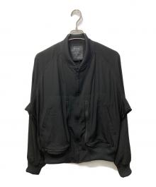 s'yte（サイト）の古着「Black Zip-Up Loose-Fit Jacket/ブラックジップアップルーズフィットジャケット」｜ブラック