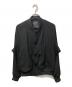 s'yte（サイト）の古着「Black Zip-Up Loose-Fit Jacket/ブラックジップアップルーズフィットジャケット」｜ブラック
