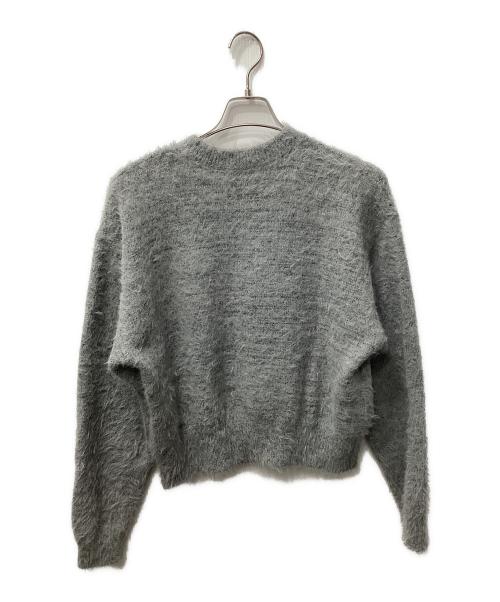 MAISON SPECIAL（メゾンスペシャル）MAISON SPECIAL (メゾンスペシャル) シャギーヤーンロゴニット グレー サイズ:FREEの古着・服飾アイテム