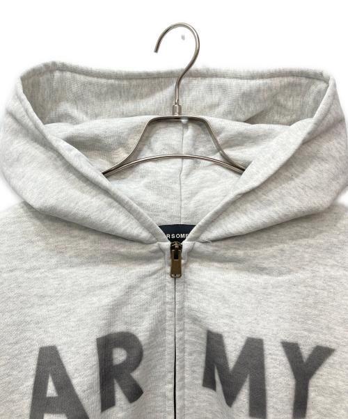 FORSOMEONE（フォーサムワン）FORSOMEONE (フォーサムワン) FO SWEAT PUFFER HOODIE / ジップパーカー　（スウェットパファーフーディー） グレー サイズ:48の古着・服飾アイテム