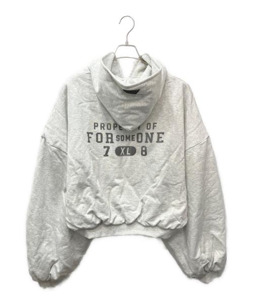 FORSOMEONE（フォーサムワン）FORSOMEONE (フォーサムワン) FO SWEAT PUFFER HOODIE / ジップパーカー　（スウェットパファーフーディー） グレー サイズ:48の古着・服飾アイテム