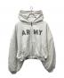 FORSOMEONE（フォーサムワン）の古着「FO SWEAT PUFFER HOODIE / ジップパーカー　（スウェットパファーフーディー）」｜グレー