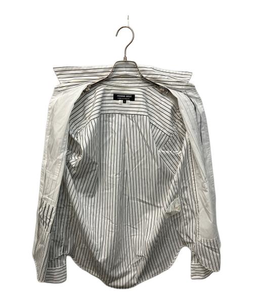 COMME des GARCONS HOMME DEUX（コムデギャルソン オム ドゥ）COMME des GARCONS HOMME DEUX (コムデギャルソン オム ドゥ) ドッキングデザインロングスリーブシャツ ホワイト サイズ:Sの古着・服飾アイテム
