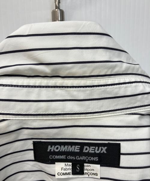 COMME des GARCONS HOMME DEUX（コムデギャルソン オム ドゥ）COMME des GARCONS HOMME DEUX (コムデギャルソン オム ドゥ) ドッキングデザインロングスリーブシャツ ホワイト サイズ:Sの古着・服飾アイテム