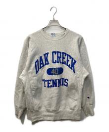 Champion REVERSE WEAVE（チャンピオン リバース ウィーブ）の古着「80's 3段カレッジプリントスウェット」｜グレー