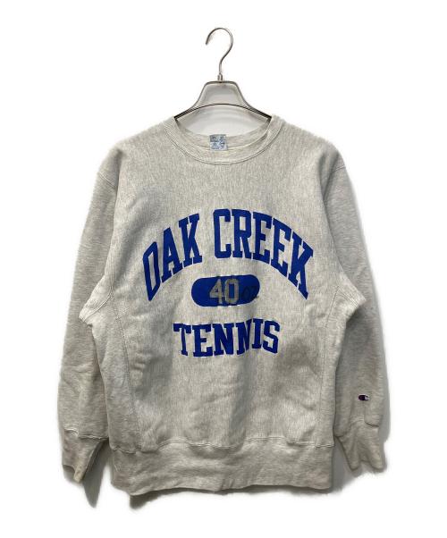 Champion REVERSE WEAVE（チャンピオン リバース ウィーブ）Champion REVERSE WEAVE (チャンピオン リバース ウィーブ) 80's 3段カレッジプリントスウェット グレー サイズ:XLの古着・服飾アイテム