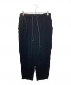 wirrowウィロウ）の古着「VELVET DRAWSTRING PANTS/ベルベットドローイングパンツ」｜ブラック