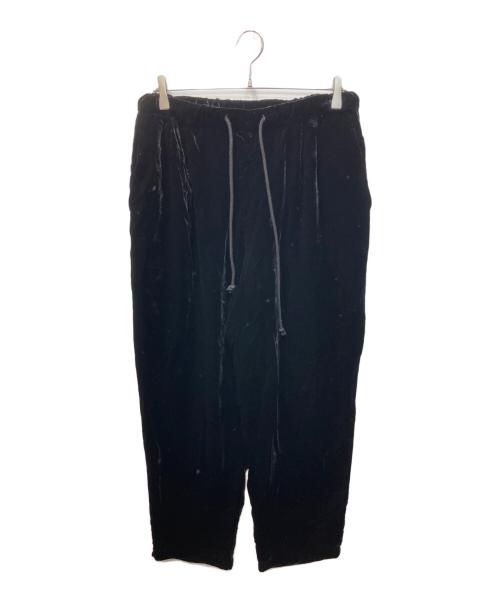 wirrow（ウィロウ）WIRROW (ウィロウ) VELVET DRAWSTRING PANTS/ベルベットドローイングパンツ ブラック サイズ:2の古着・服飾アイテム