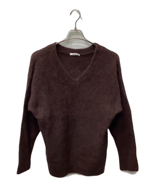 Whim Gazette（ウィムガゼット）Whim Gazette (ウィムガゼット) フォックス混ニット ブラウン サイズ:FREEの古着・服飾アイテム