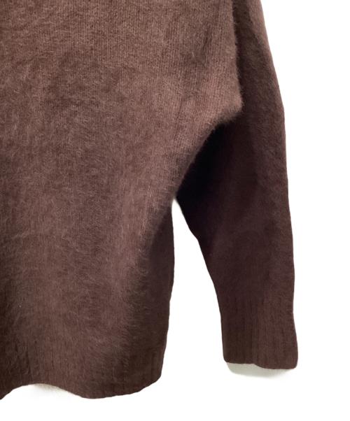 Whim Gazette（ウィムガゼット）Whim Gazette (ウィムガゼット) フォックス混ニット ブラウン サイズ:FREEの古着・服飾アイテム