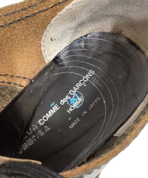 COMME des GARCONS HOMME（コムデギャルソン オム）COMME des GARCONS HOMME (コムデギャルソン オム) 内羽根フェイクチップレザーシューズ ブラック サイズ:26cmの古着・服飾アイテム