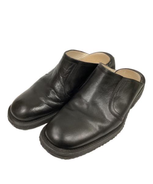 DRIES VAN NOTEN（ドリスヴァンノッテン）DRIES VAN NOTEN (ドリスヴァンノッテン) レザースライドサンダル ブラック サイズ:採寸参照の古着・服飾アイテム