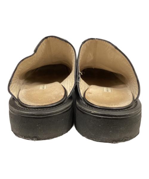 DRIES VAN NOTEN（ドリスヴァンノッテン）DRIES VAN NOTEN (ドリスヴァンノッテン) レザースライドサンダル ブラック サイズ:採寸参照の古着・服飾アイテム