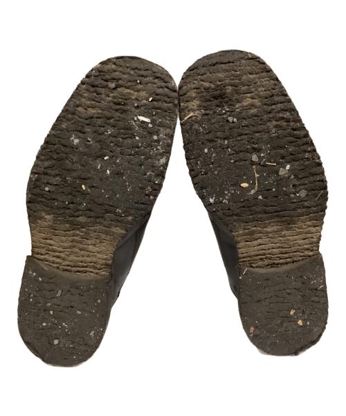 DRIES VAN NOTEN（ドリスヴァンノッテン）DRIES VAN NOTEN (ドリスヴァンノッテン) レザースライドサンダル ブラック サイズ:採寸参照の古着・服飾アイテム