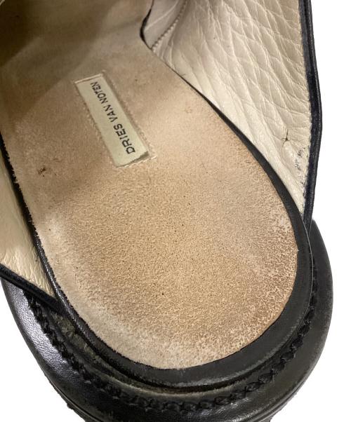 DRIES VAN NOTEN（ドリスヴァンノッテン）DRIES VAN NOTEN (ドリスヴァンノッテン) レザースライドサンダル ブラック サイズ:採寸参照の古着・服飾アイテム