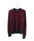 Saint Laurent Parisサンローランパリ）の古着「シャギーニット」｜レッド×ブラック