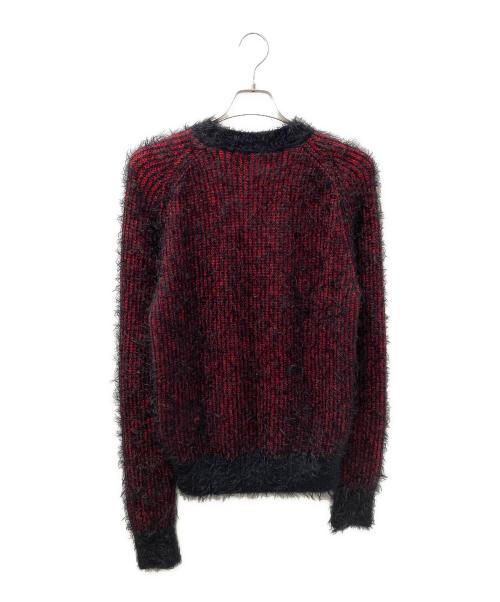 Saint Laurent Paris（サンローランパリ）Saint Laurent Paris (サンローランパリ) シャギーニット レッド×ブラック サイズ:Lの古着・服飾アイテム